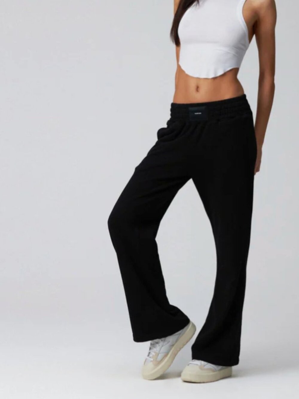 BLACK WOMENS ACTIVE GYM WORKOUT TALENTLESS WIDE LEG BOXING PANTS SIZE MEDIUM